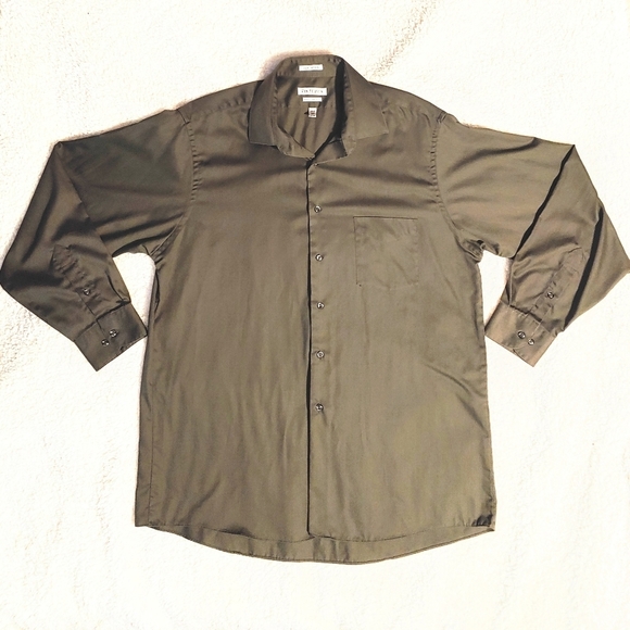 Van Heusen Other - Van Heusen Men's Lux Sateen Sage Green Shirt